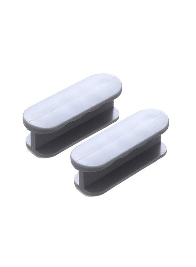 Leeonz 2 Pack Sliding Door Handle Cabinet Door and Window Handle Self-Adhesive, 9 * 3.2 * 2cm ABS Arch Handle, Self Adhesive Handles for Cabinet Doors, Wardrobe Doors and Windows (Gray) - Image 1